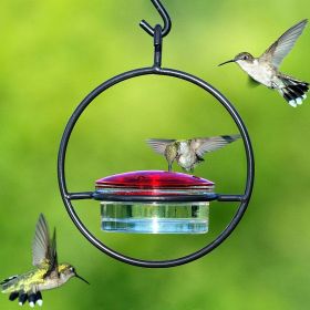 Metal Hanging Round Hummingbird Feeder