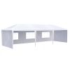 10 x 30 ft Garden Party Event Tent for Gatheration, Outdoor Gazebo Shaded Pergola with 5 Walls, White