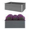 Garden Raised Bed WPC 59.1"x39.4"x21.3" Gray