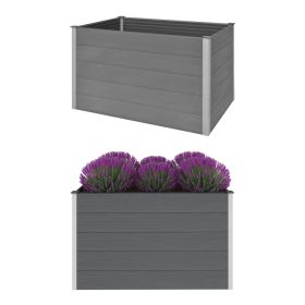 Garden Raised Bed WPC 59.1"x39.4"x35.8" Gray