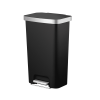 Better Homes & Gardens 11.9 Gallon Trash Can, Plastic Step On Kitchen Trash Can, Black