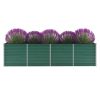 Garden Raised Bed Galvanized Steel 126"x31.5"x31.3" Green