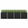 Garden Raised Bed Anthracite 126"x31.5"x30.3" Galvanized Steel