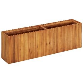 Garden Raised Bed 59"x11.8"x19.6" Solid Acacia Wood