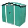 Garden Storage Shed Green Metal 80.3"x52"x73.2"