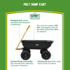 400 lbs. Capacity Poly Landscape & Garden Dump Cart, Black Color 39.38in