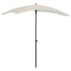 Garden Parasol with Pole 78.7"x51.2" Sand