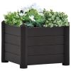 Garden Raised Bed PP Anthracite 16.9"x16.9"x13.8"