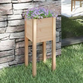 Garden Planter 12.2"x12.2"x27.6" Solid Wood Pine