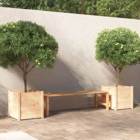 Garden Planters 2 pcs 19.7"x19.7"x19.7" Solid Wood Pine