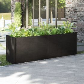 Garden Planter Black 78.7"x19.7"x27.6" Solid Wood Pine