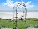 Metal Garden Arch Garden Arbor Trellis Climbing Plants Support Arch Outdoor Arch Wedding Arch Party Events Archway Black