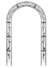 Metal Garden Arch Garden Arbor Trellis Climbing Plants Support Arch Outdoor Arch Wedding Arch Party Events Archway Black