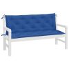 Garden Bench Cushions 2pcs Blue 59.1"x19.7"x2.8" Oxford Fabric