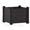 Garden Raised Bed PP Anthracite 16.9"x16.9"x13.8"