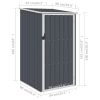 Garden Shed Anthracite 34.3"x38.6"x62.6" Galvanized Steel