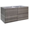 Garden Planter Gray 61.8"x31.5"x31.5" Poly Rattan