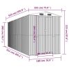 Garden Shed Anthracite 75.6"x205.9"x87.8" Galvanized Steel