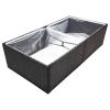 Garden Planter Black 61.8"x31.5"x15.7" Poly Rattan