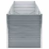 Garden Raised Bed Galvanized Steel 94.5"x31.5"x31.3" Gray