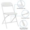 6pcs Injection Molding Classic Garden Plastic Folding Chair White