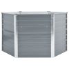 Garden Raised Bed Galvanized Steel 50.8"x50.8"x30.3" Gray