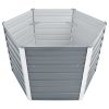 Garden Raised Bed Galvanized Steel 50.8"x50.8"x30.3" Gray