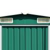 Garden Shed Green 101.2"x389.8"x71.3" Galvanized steel