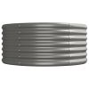 Garden Raised Bed Powder-coated Steel 144.9"x31.5"x14.2" Gray