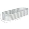 Garden Raised Bed 94.5"x31.5"x17.3" Galvanized Steel Silver