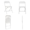 6pcs Injection Molding Classic Garden Plastic Folding Chair White