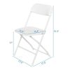 6pcs Injection Molding Classic Garden Plastic Folding Chair White