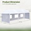 10 x 30 ft Garden Party Event Tent for Gatheration, Outdoor Gazebo Shaded Pergola with 5 Walls, White