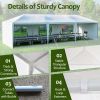 10 x 30 ft Garden Party Event Tent for Gatheration, Outdoor Gazebo Shaded Pergola with 5 Walls, White