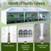 10 x 30 ft Garden Party Event Tent for Gatheration, Outdoor Gazebo Shaded Pergola with 5 Walls, White