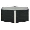 Raised Garden Bed Anthracite 50.8"x50.8"x17.7" Galvanized Steel