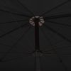 Garden Parasol with Pole 78.7"x51.2" Black