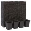 Garden Raised Bed with 4 Pots Water Hyacinth Black