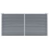 Garden Raised Bed Galvanized Steel 63"x15.7"x31.3" Gray