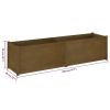 Garden Planter Honey Brown 78.7"x19.7"x19.7" Solid Wood Pine