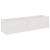 Garden Planter White 78.7"x19.7"x19.7" Solid Wood Pine