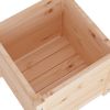 Garden Planters 2 pcs 15.7"x15.7"x15.7" Solid Wood Pine