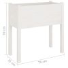 Garden Planter White 27.6"x12.2"x27.6" Solid Wood Pine