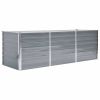 Garden Raised Bed Galvanized Steel 94.5"x31.5"x31.3" Gray