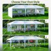 10 x 30 ft Garden Party Event Tent for Gatheration, Outdoor Gazebo Shaded Pergola with 5 Walls, White