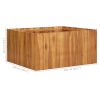 Garden Raised Bed 39.4"x39.4"x19.7" Solid Acacia Wood