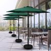 Simple Deluxe 7.5' Patio Outdoor Table Market Yard Umbrella with Push Button Tilt/Crank, 6 Sturdy Ribs for Garden, Deck, Backyard, Pool, 7.5ft, Green