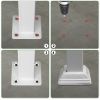 Handrails for Outdoor Steps, Iron Handrail Fits 3 Step, Transitional Handrail with Installation Kit, White