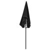 Garden Parasol with Pole 78.7"x51.2" Black