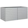 Garden Raised Bed 63"x31.5"x30.3" Galvanized Steel Silver